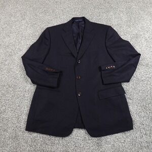 Brooks Brothers Jacket Mens 40 Blue Wool Sport Coat Blazer Suit Top 1818 Regent